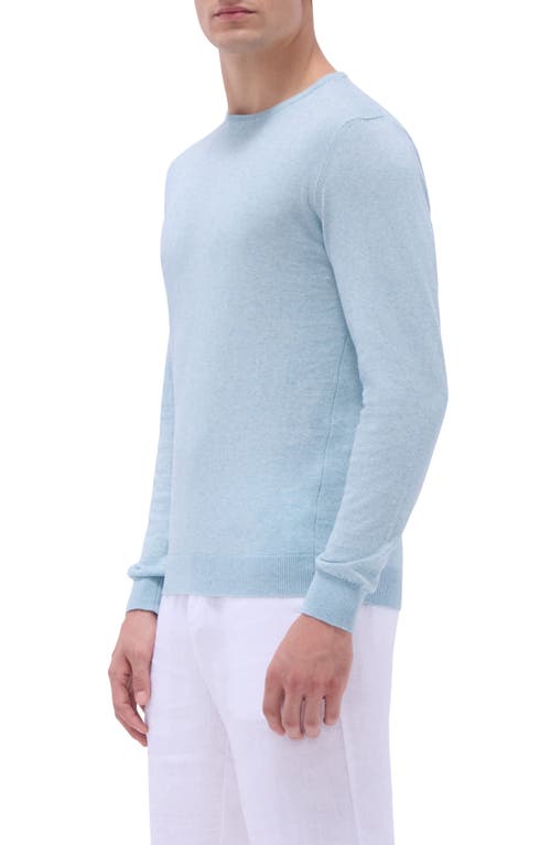 Bugatchi Cotton & Cashmere Crewneck Sweater In Celadon
