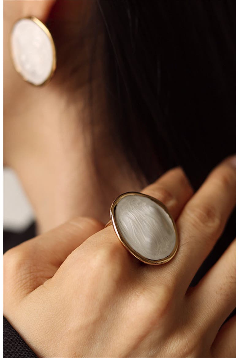 Ripple Ring, Alternate, color, White & Gold
