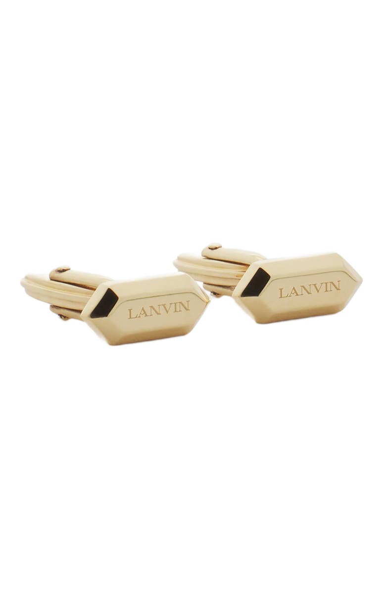Lanvin Label Cufflinks, Alternate, color,