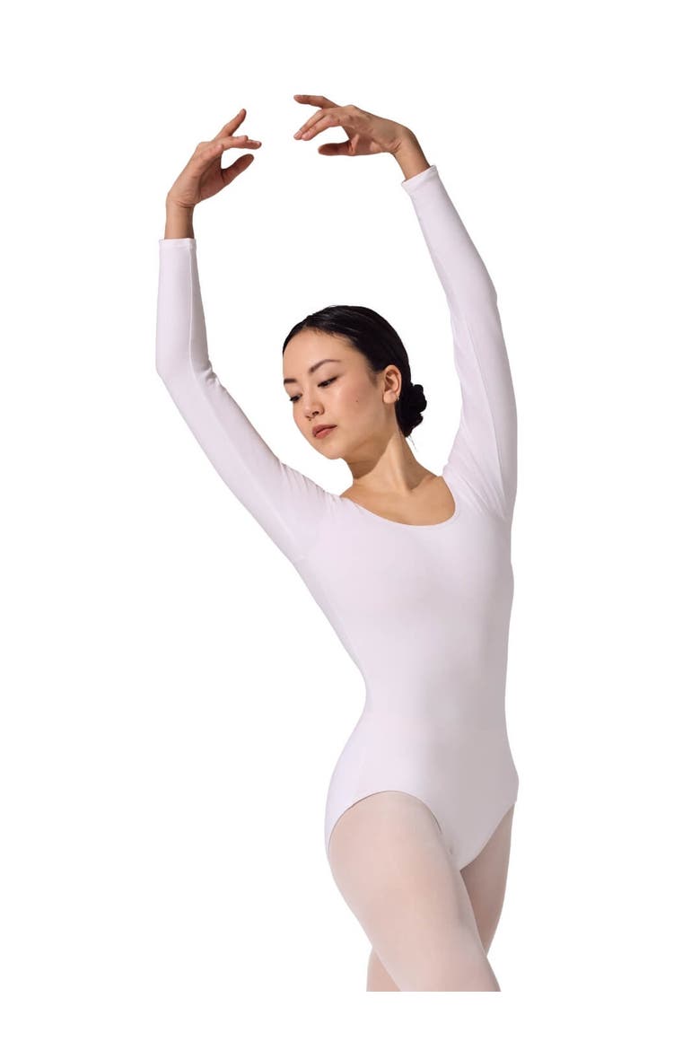 Long Sleeve Leotard, Alternate, color, white