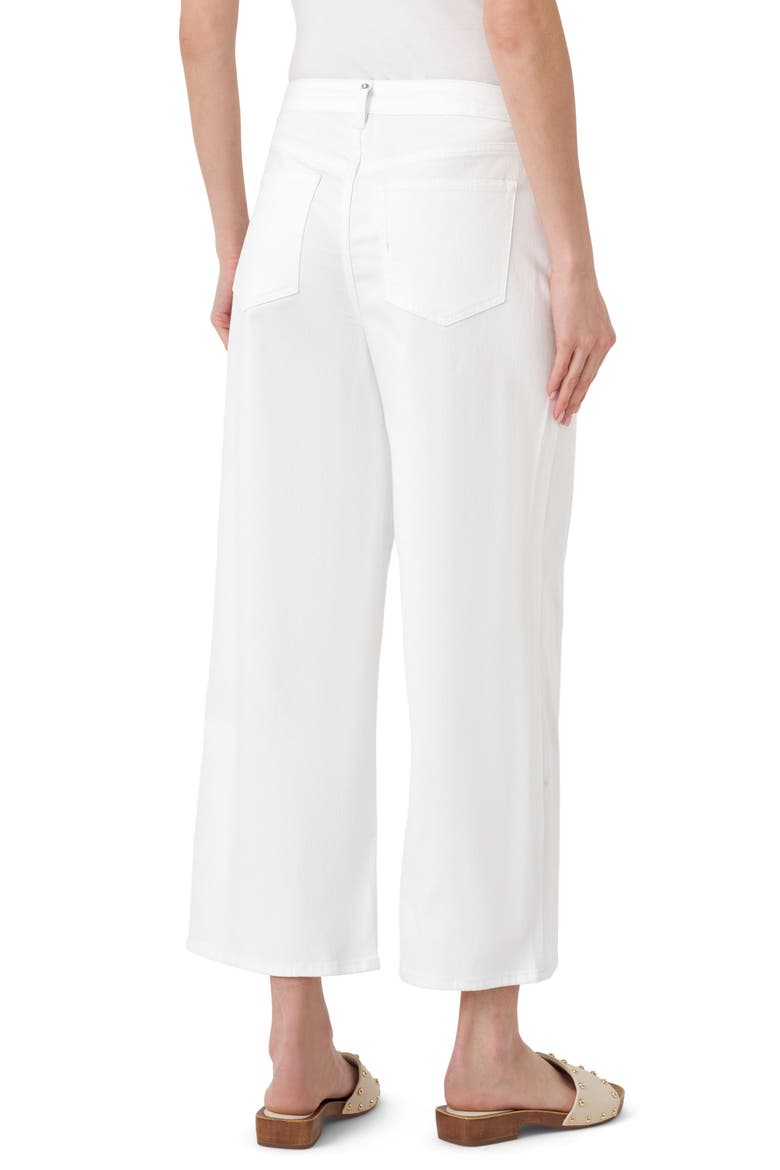 Wide Leg Crop Denim Pants, Alternate, color, WHITE SOLID