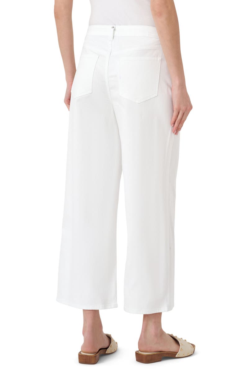RM Rebecca Minkoff Wide Leg Crop Denim Pants, Alternate, color, White Solid