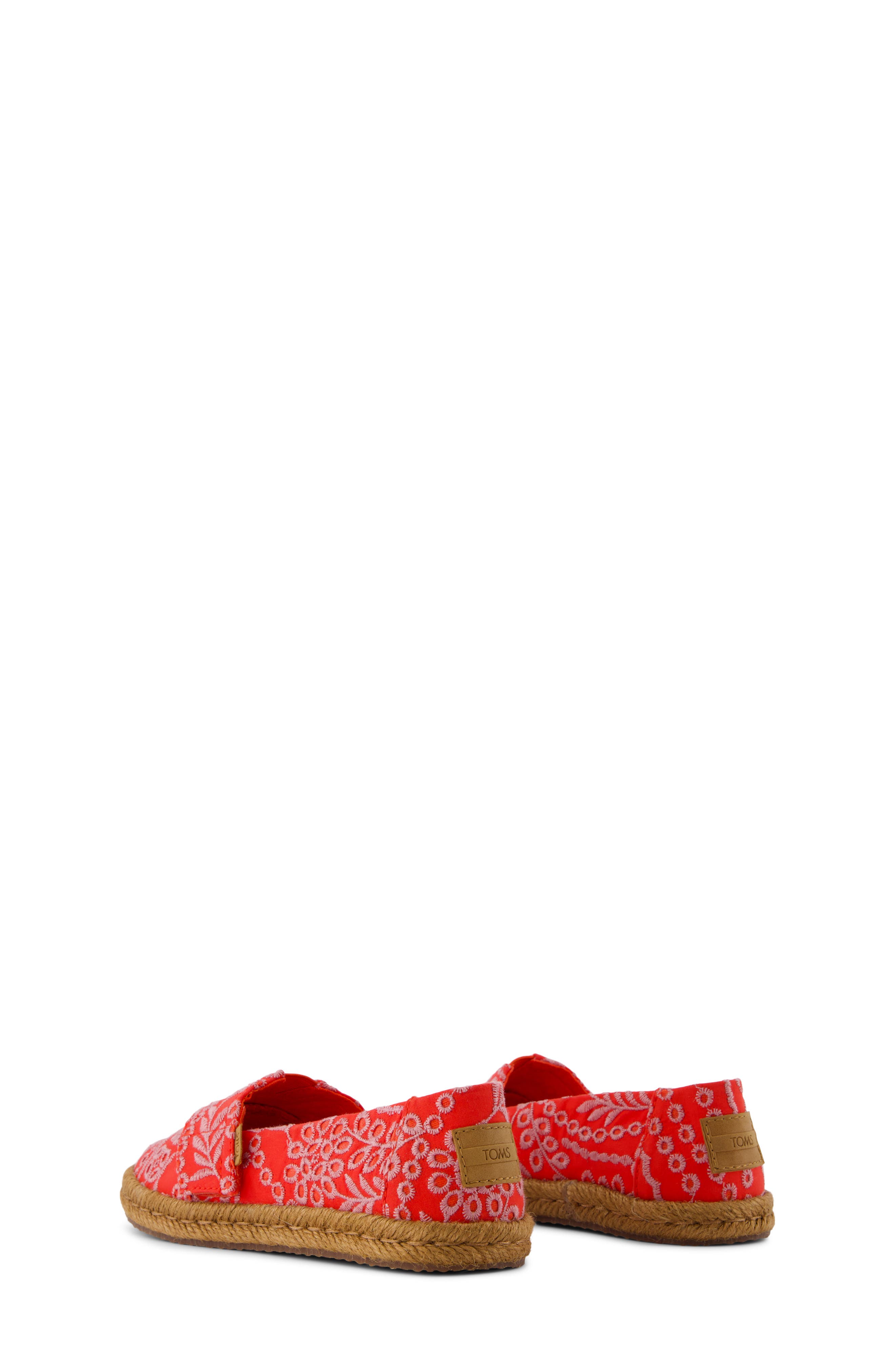 TOMS Kids' Alparagata Rope Sneaker, Alternate, color, Red
