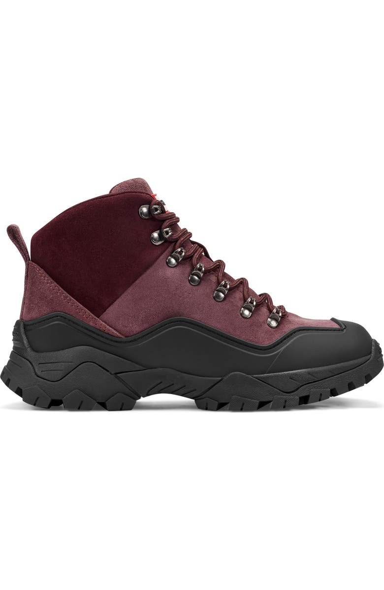 Hunter Jasper Waterproof Hiker Boot, Alternate, color, Dark Red