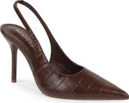 BERNESS Carmine Croc Embossed Faux Leather Slingback Pump