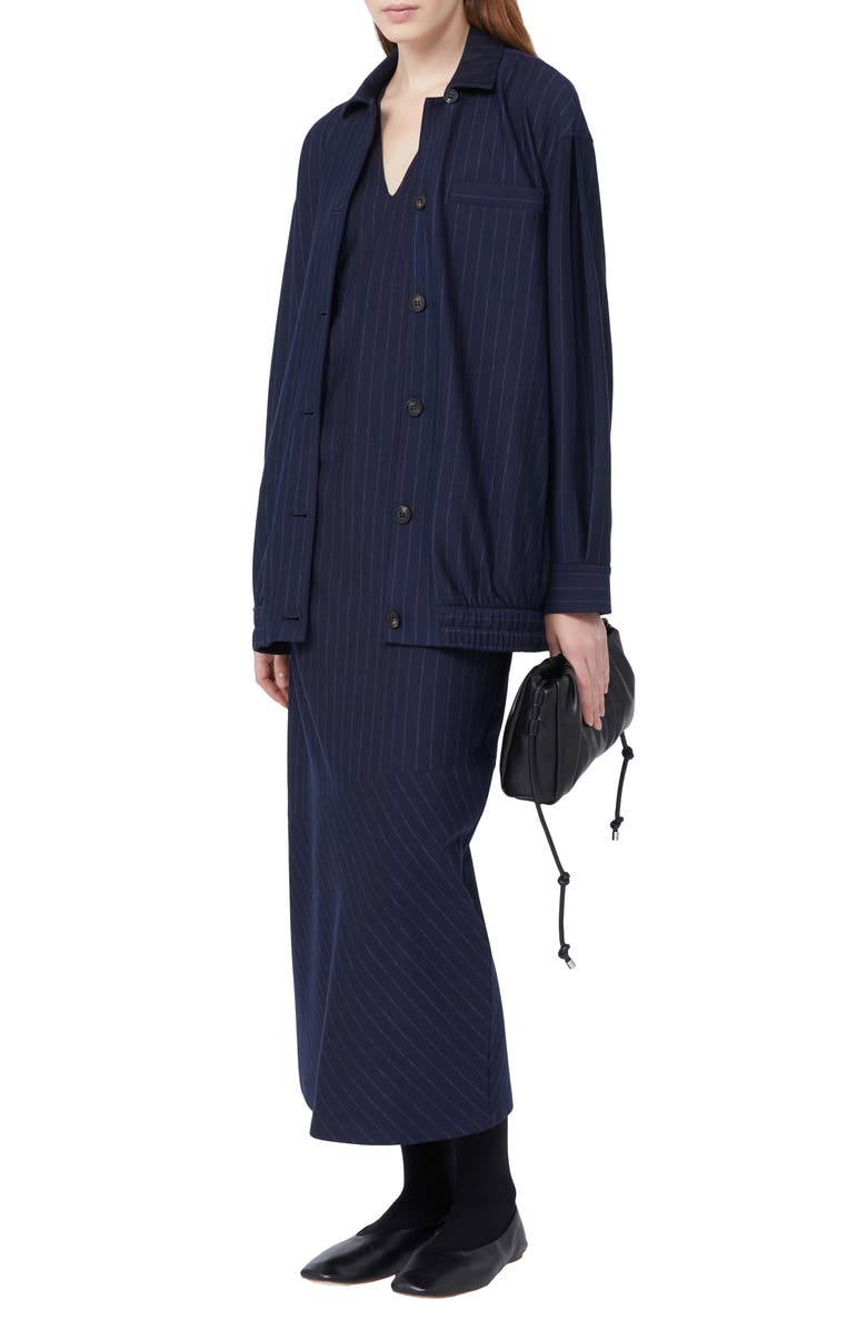 MM by Max Mara Newport Stripe Sleeveless Dress, Alternate, color, Midnight Blue