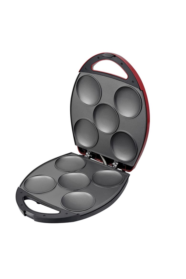 1200 Watt  5 Piece Non Stick Arepa Maker, Main, color, Red