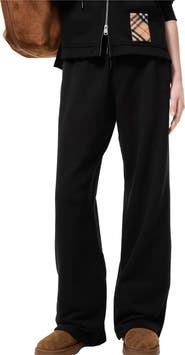 Burberry Check Label Cotton Track Pants