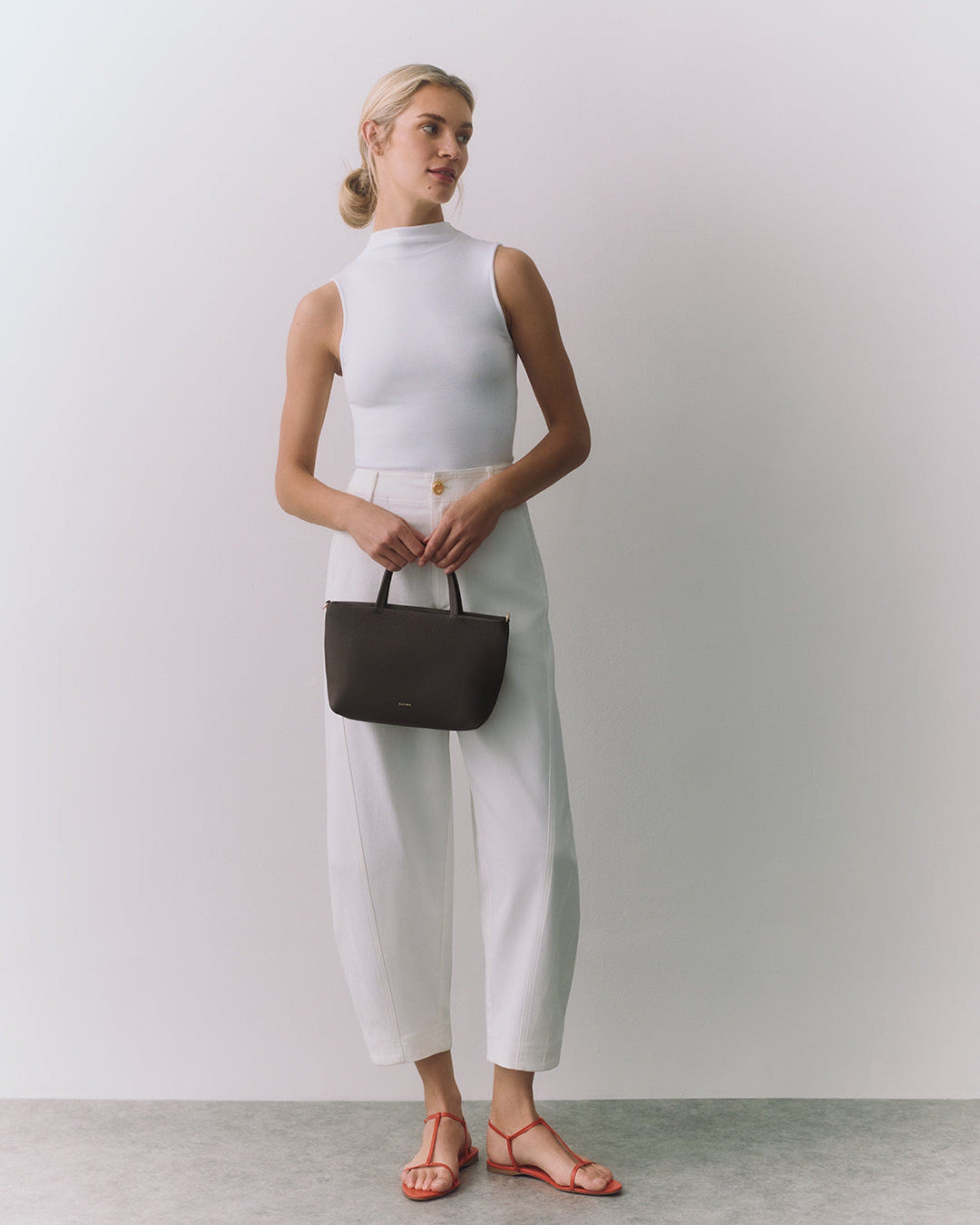 Mini Easy Zipper Tote, Alternate, color, Mocha