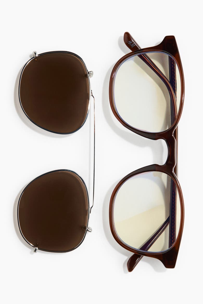 2-in-1 Polarised Sunglasses, Alternate, color, Brown