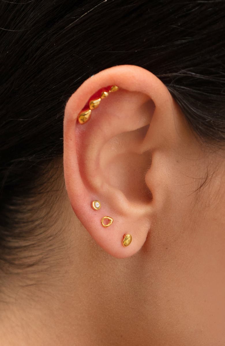 Monica Vinader Nura Reef Open Stud Earrings, Alternate, color, Gold