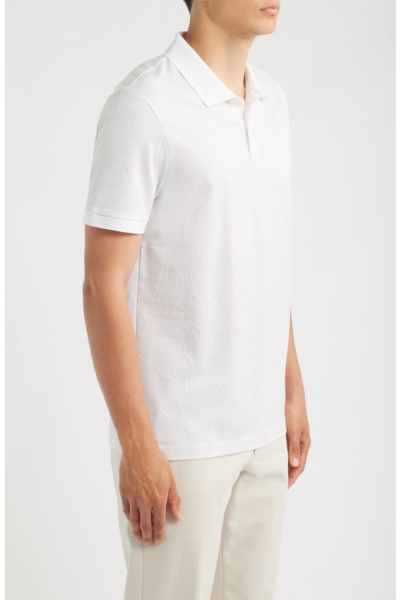 Parlay Floral Jacquard Cotton Polo, Alternate, color, WHITE