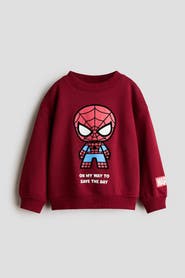 H&M Printed Brushed-Inside Sweatshirt