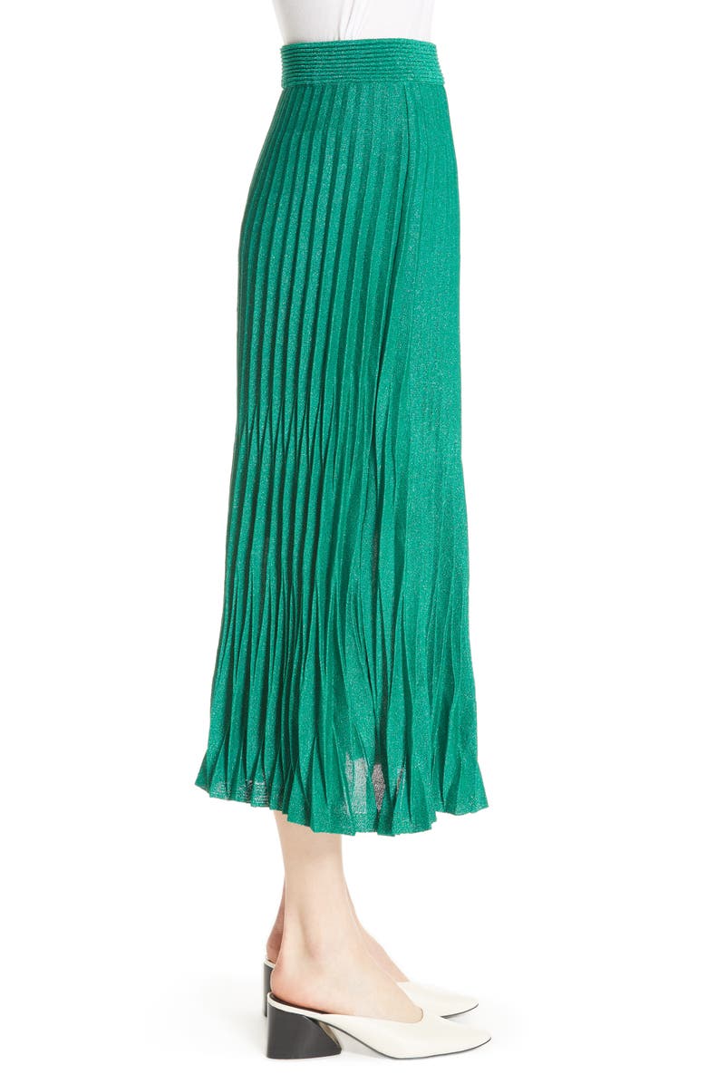 maje Jupette Pleated Midi Skirt, Alternate, color, 