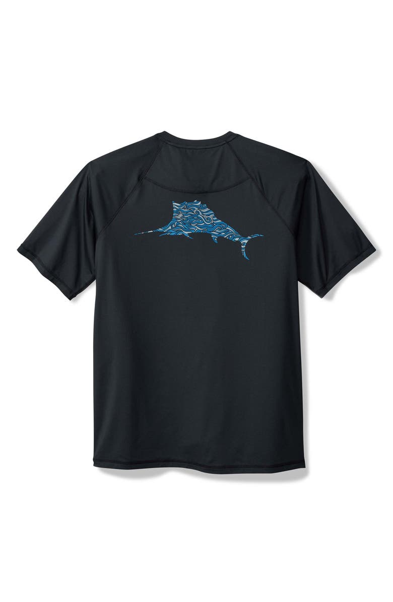 Tommy Bahama Chill Time Surf IslandZone<sup>®</sup> Rashguard, Alternate, color, Jet Black