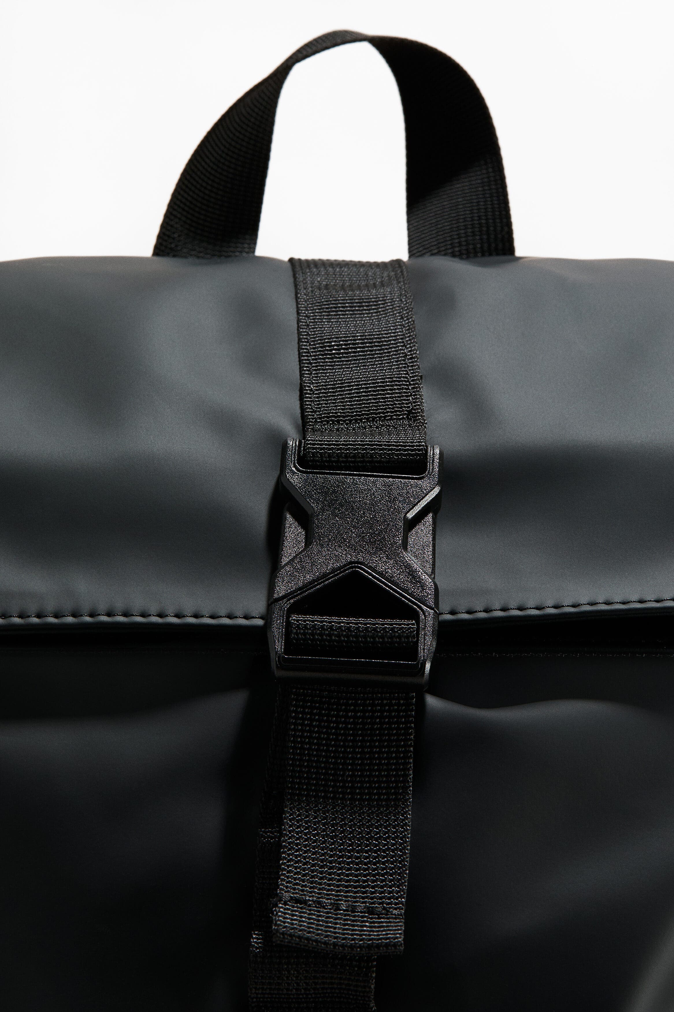 H&M Roll-top Backpack, Alternate, color, Black