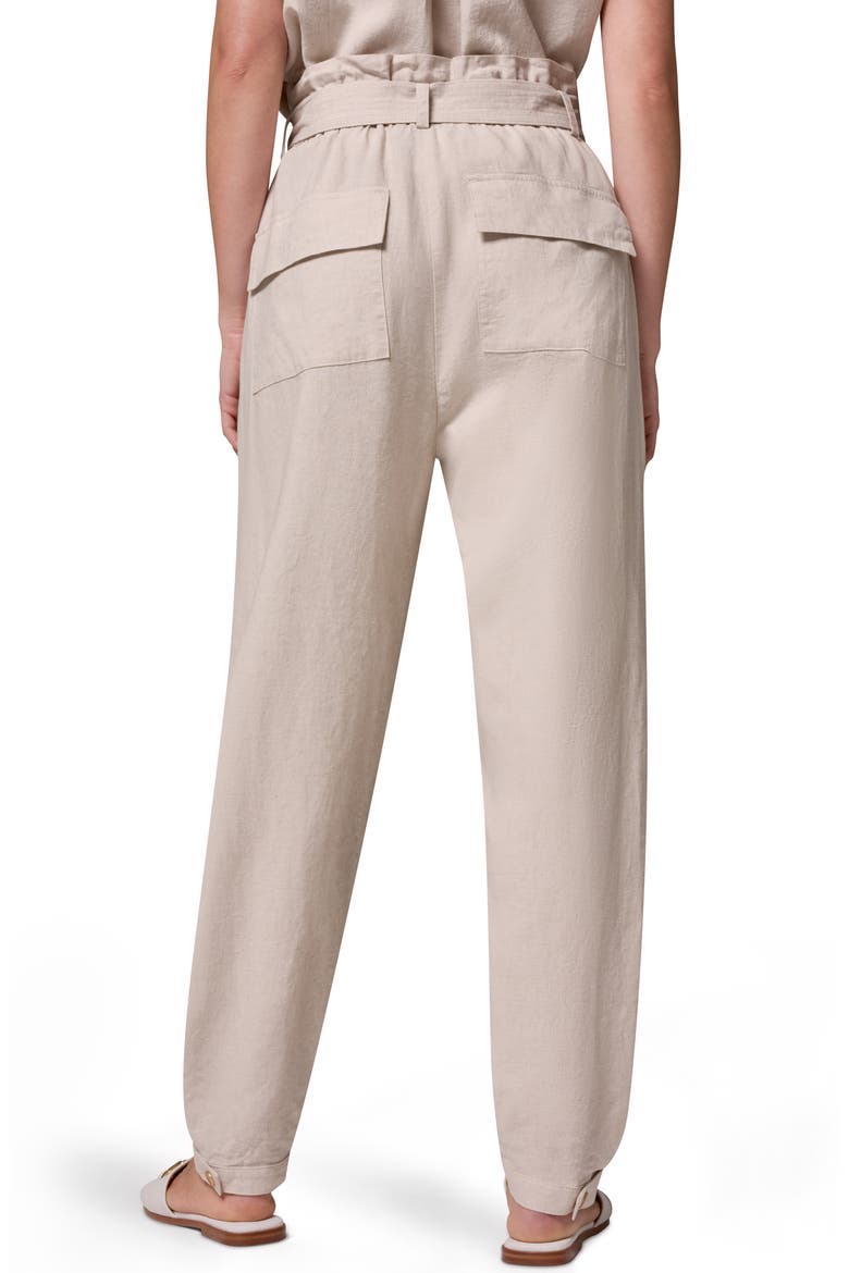 Belted Tapered Pants, Alternate, color, NATURAL