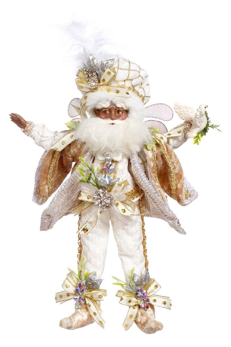 African American White Christmas Fairy, Small, Main, color, White