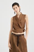 Brunello Cucinelli Linen diagonal vest