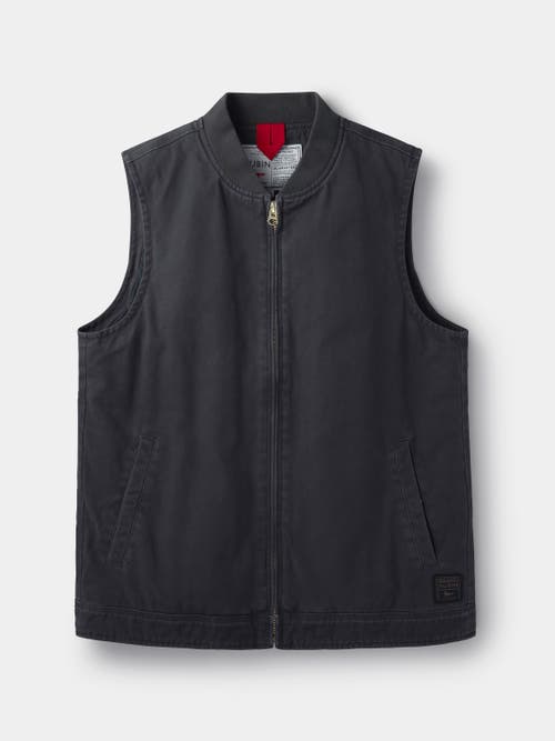 Aubin Duke Canvas Gilet Vest In Black