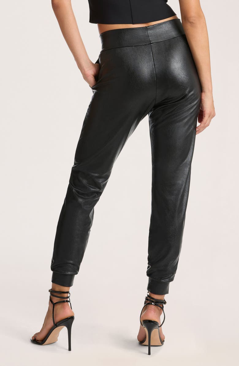 Commando Faux Leather Joggers, Alternate, color, Black