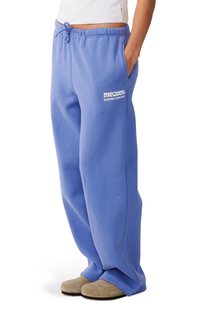 Surf Puff Wide Leg Sweatpants, Alternate, color, MID BLUE