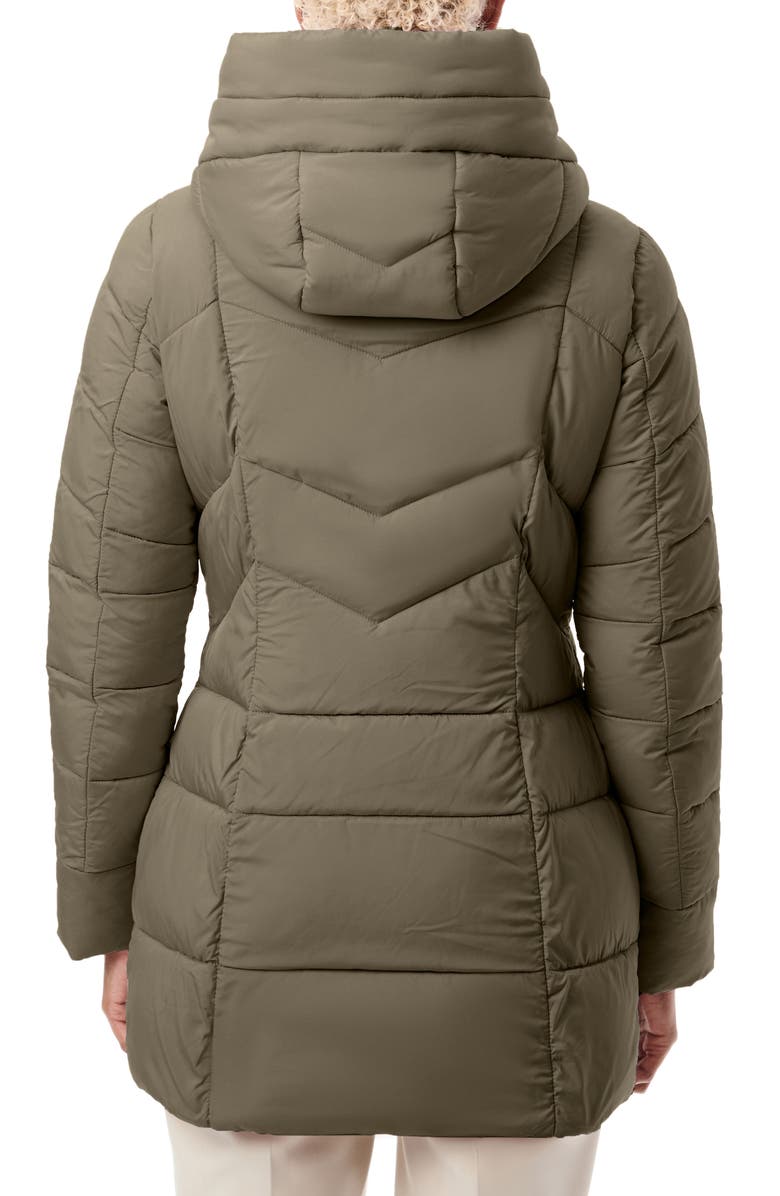 Bernardo Hooded Water Resistant Puffer Jacket, Alternate, color, Liquid Metal