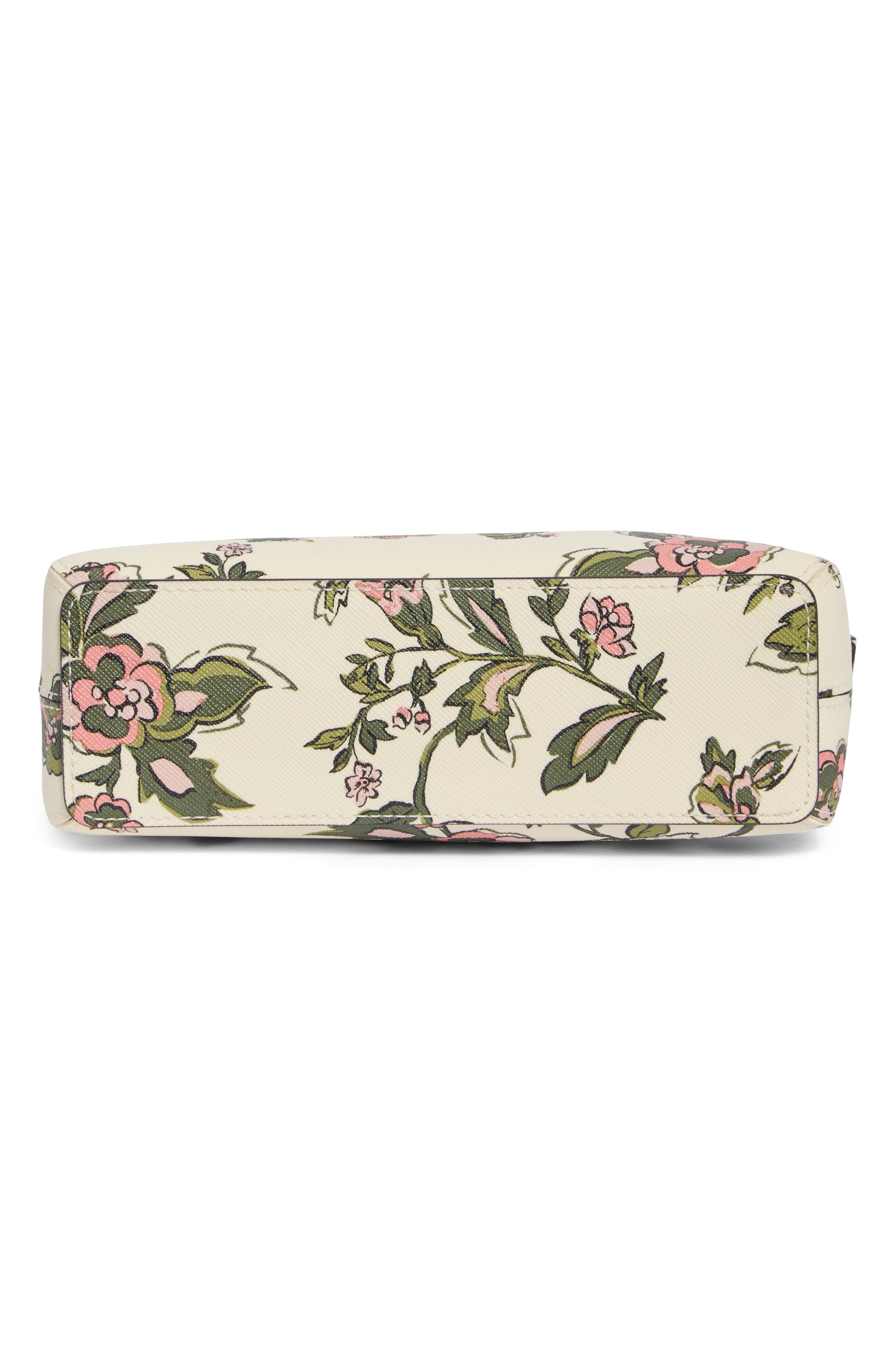 Cameron Forest Blooms Leather Crossbody Bag, Alternate, color, MERINGUE MULTI
