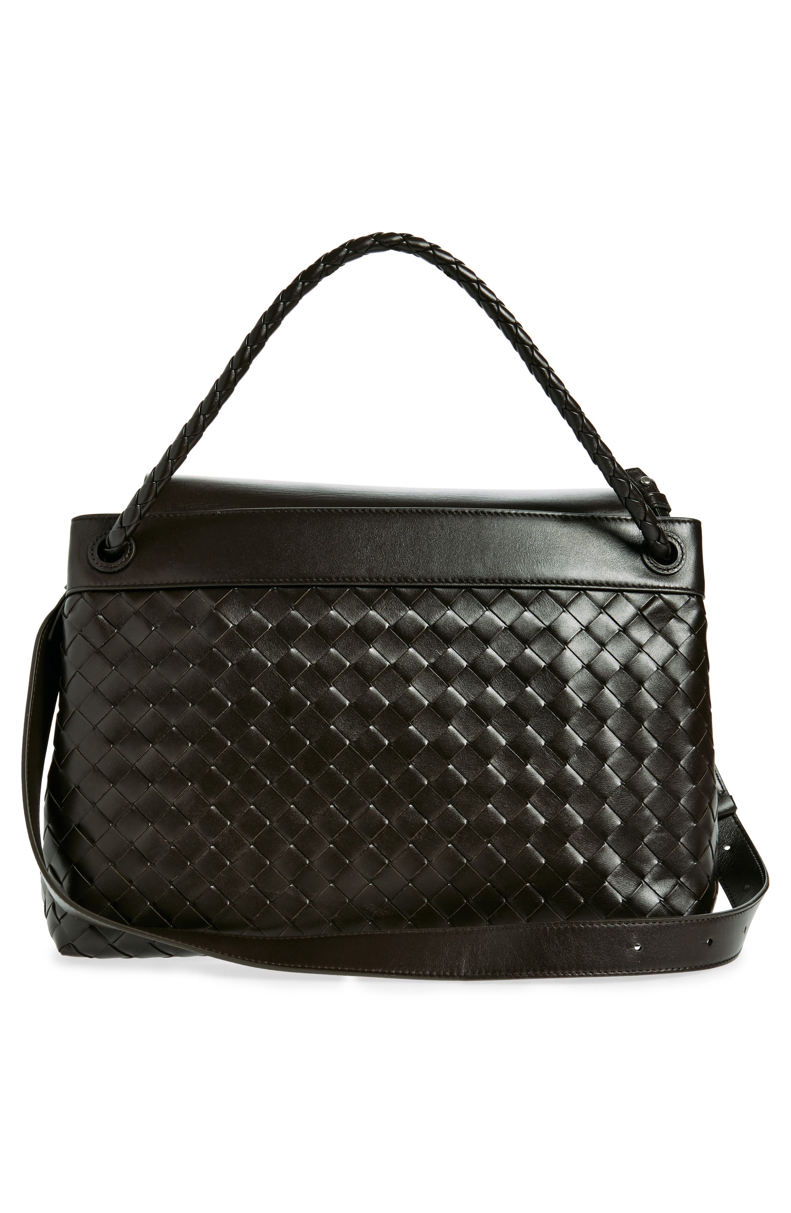 Bottega Veneta Medium Andiamo Leather Messenger Bag, Alternate, color, 