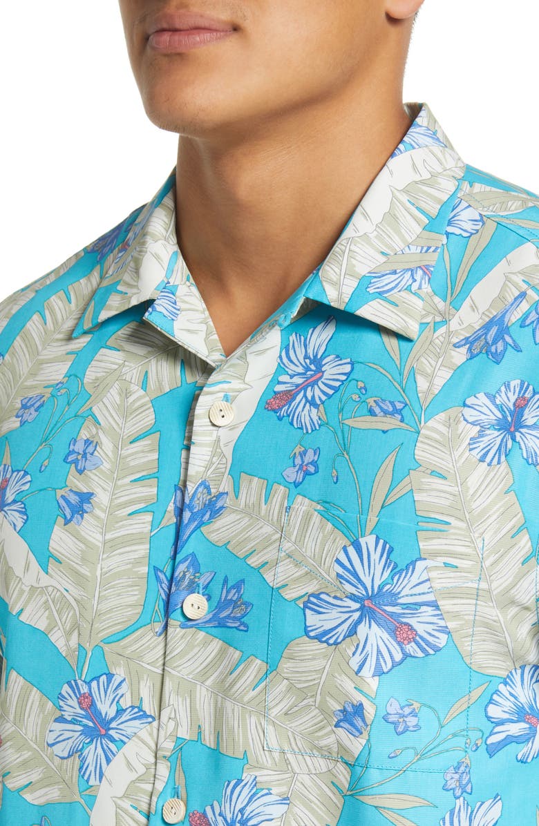 Tommy Bahama Coconut Point Hibiscus Short Sleeve Button-Up Shirt, Alternate, color,