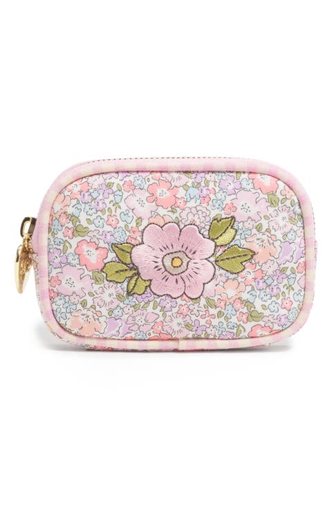 x Liberty Micro Floral Embroidered Cotton Pouch