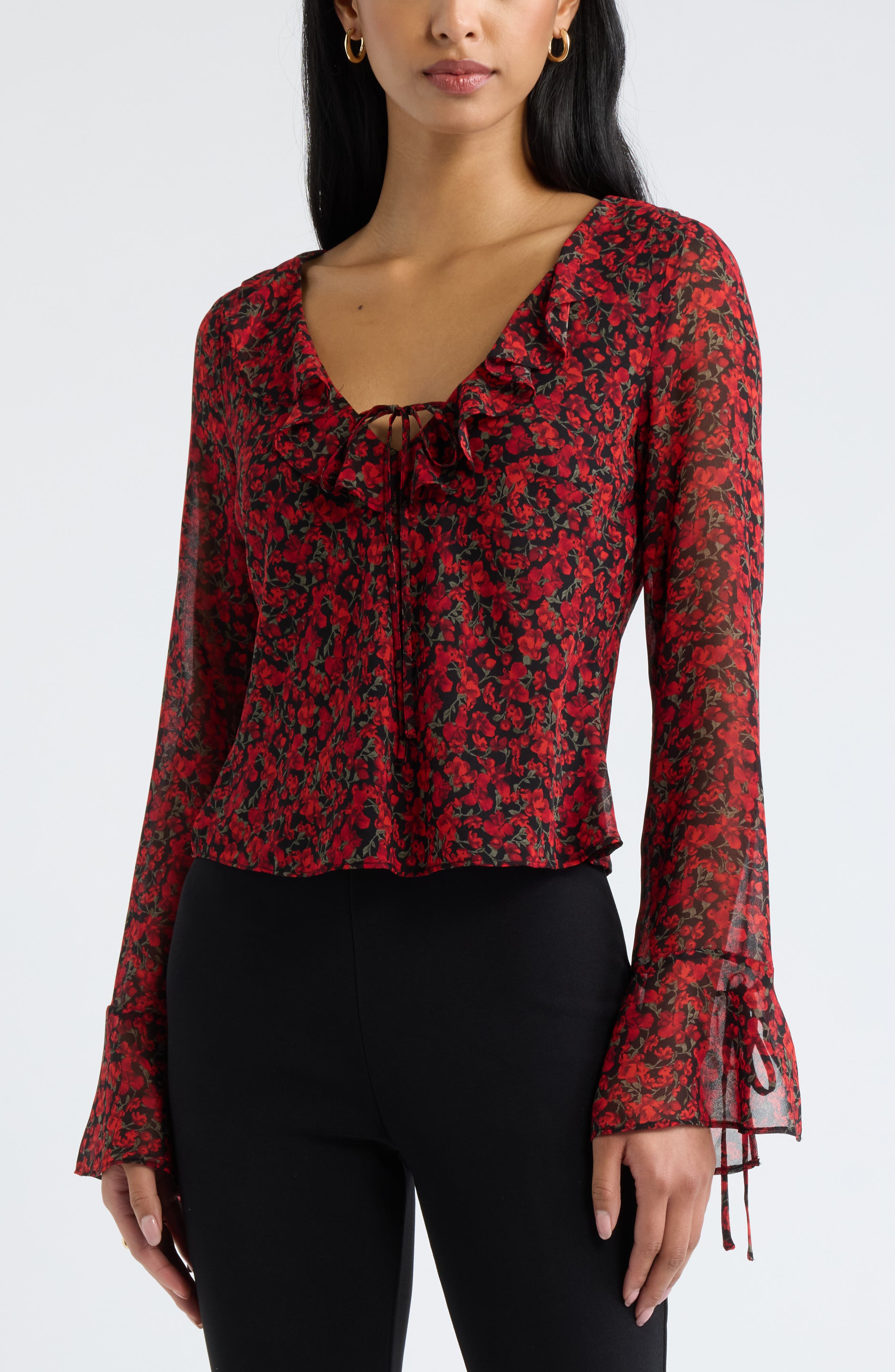 BLACK RED DARA DITSY