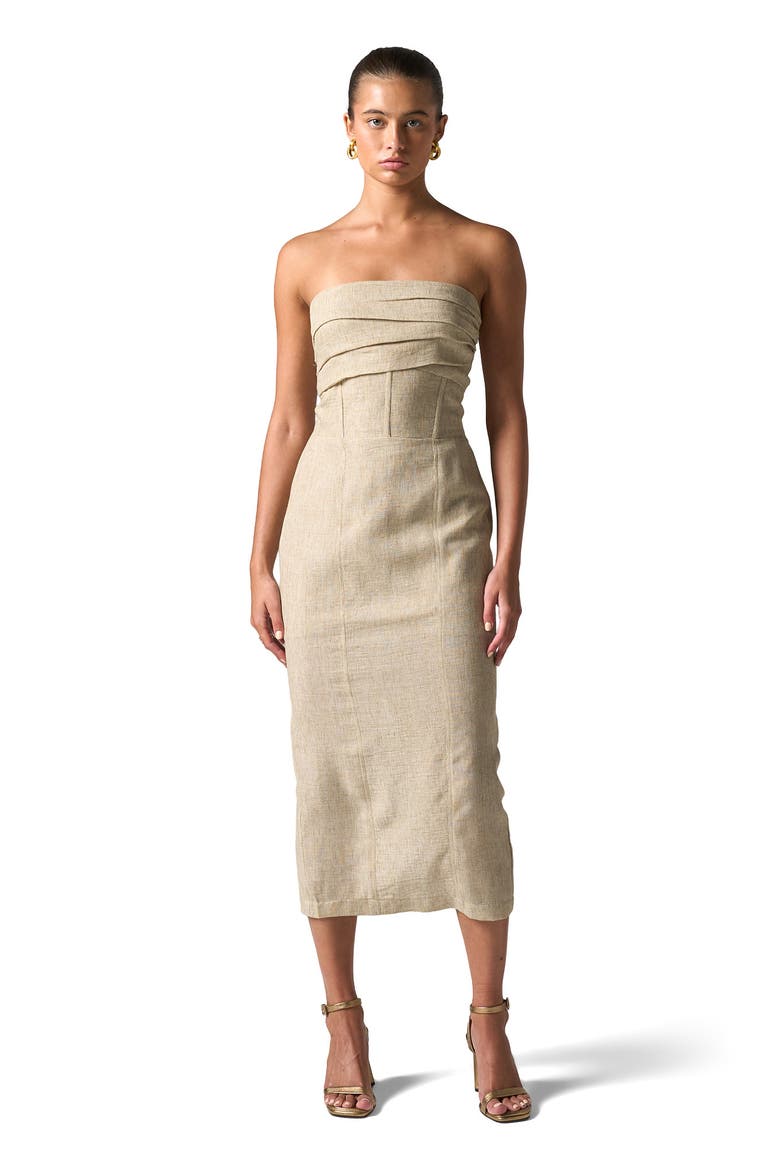 Bellucci Dress, Main, color, Parchment