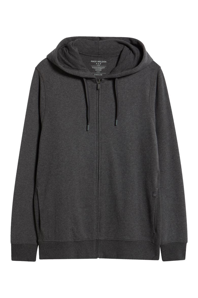 Ace Cotton Blend French Terry Zip Hoodie, Alternate, color, CHARCOAL HEATHER