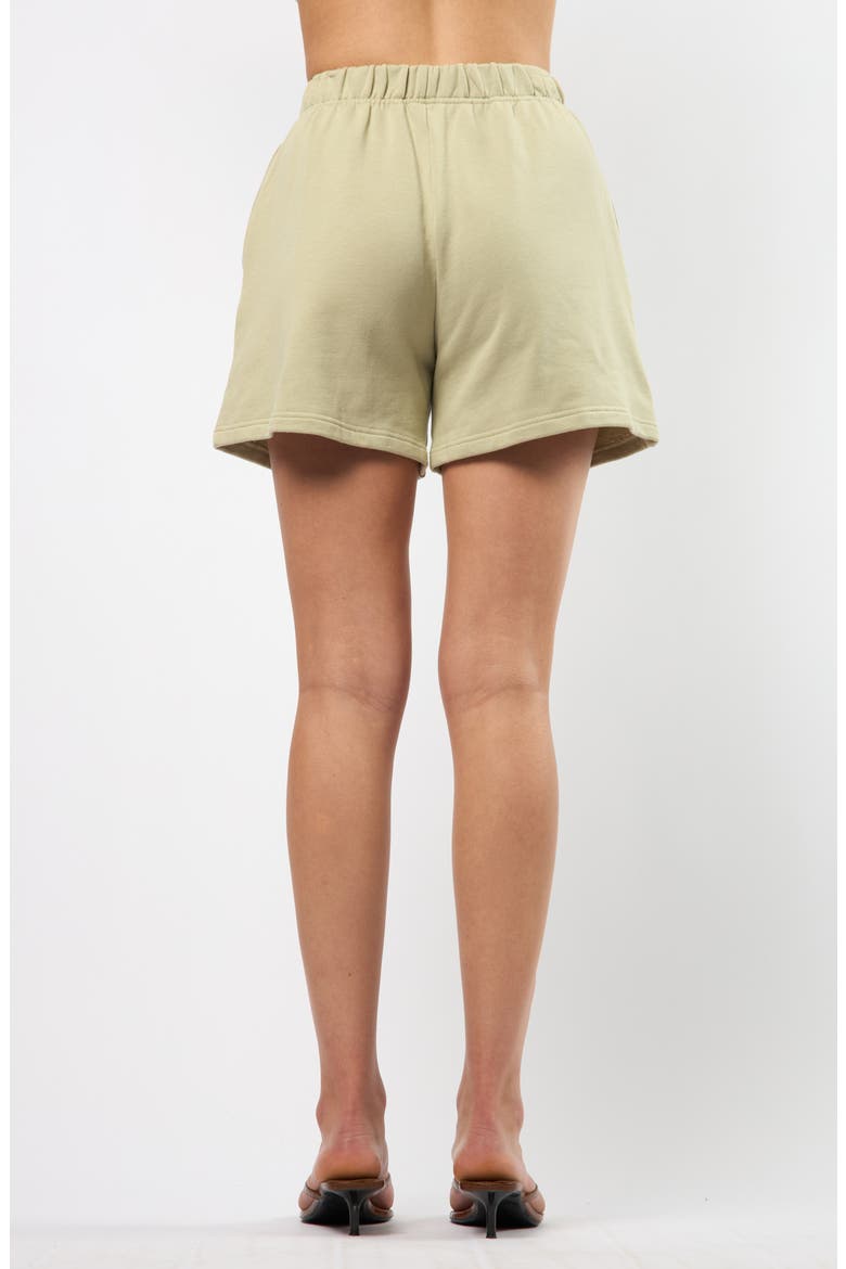 The Lakeside Set Cotton Graphic Sweat Shorts, Alternate, color, SAGE