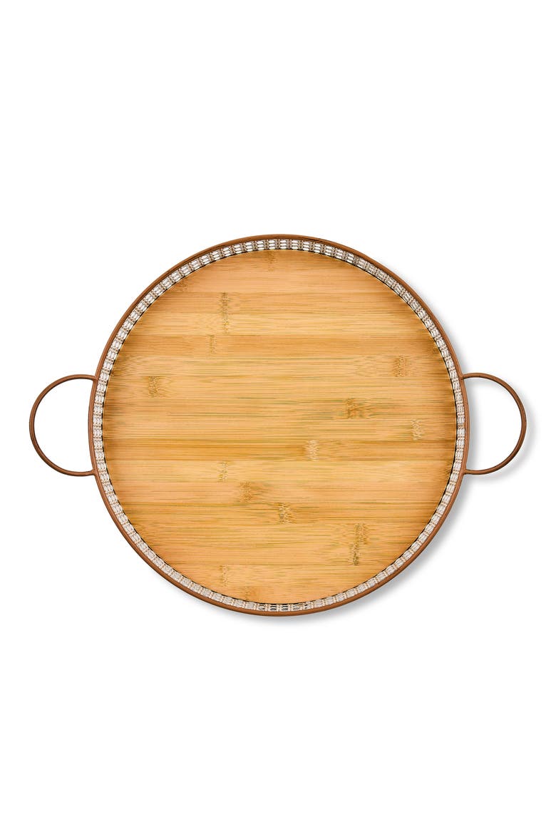 Cane Large Serving Tray, Alternate, color, BEIGE