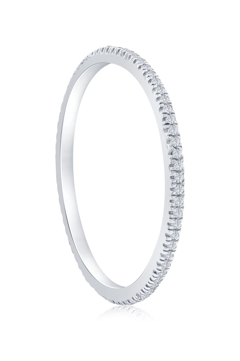 Sterling Silver Eternity Diamond Band Ring - 0.15ct., Alternate, color, SILVER