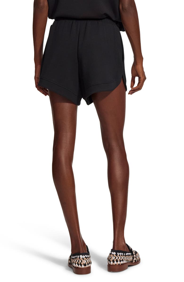 Varley Ollie High Waist Sweat Shorts, Alternate, color, Black