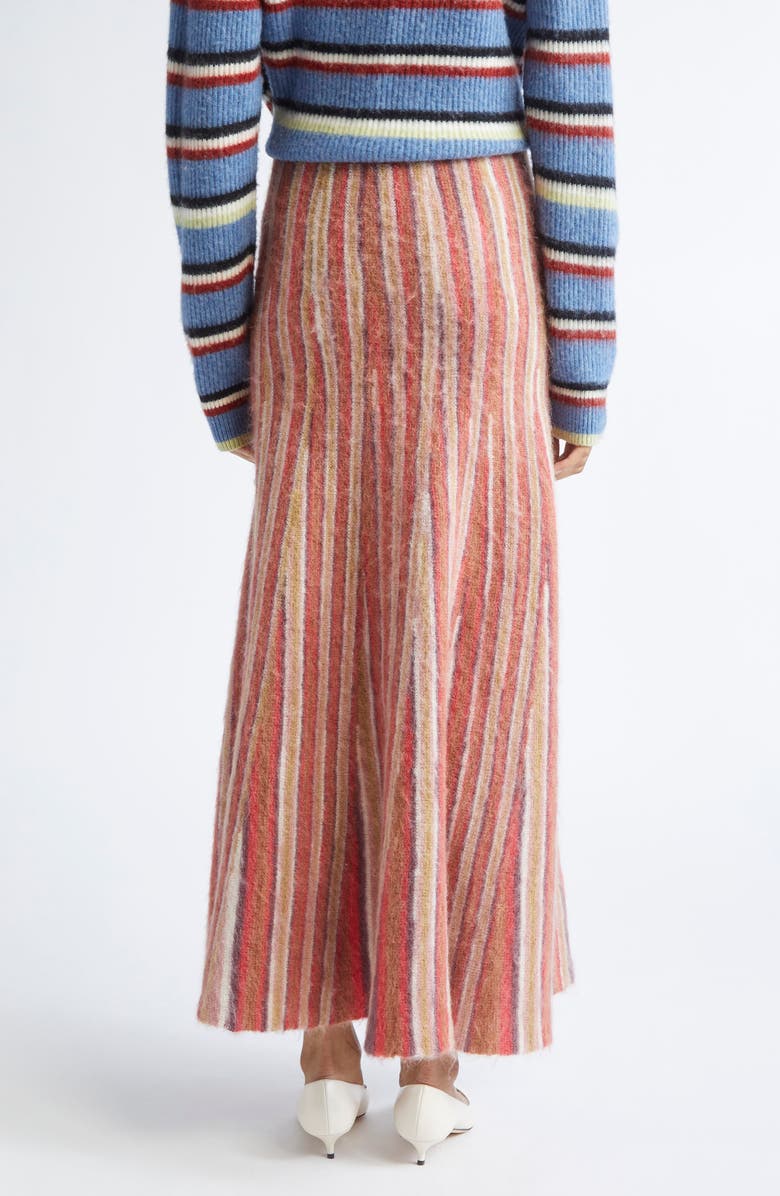 ZANKOV Zander Stripe Mohair & Alpaca Blend Sweater Skirt, Alternate, color, Camel Multi