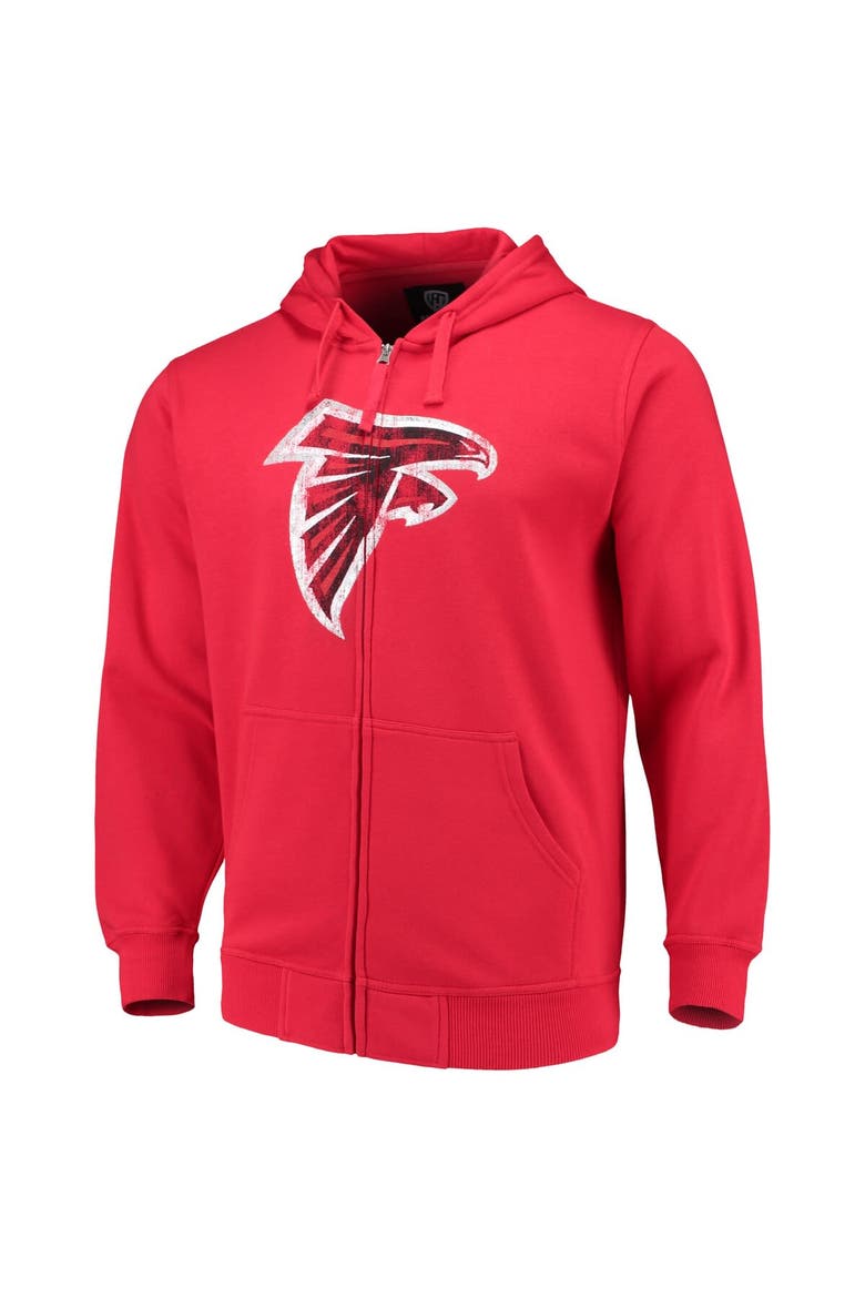 Men's G-III Sports by Carl Banks Red Atlanta Falcons Primary Logo Full-Zip Hoodie, Alternate, color, Red