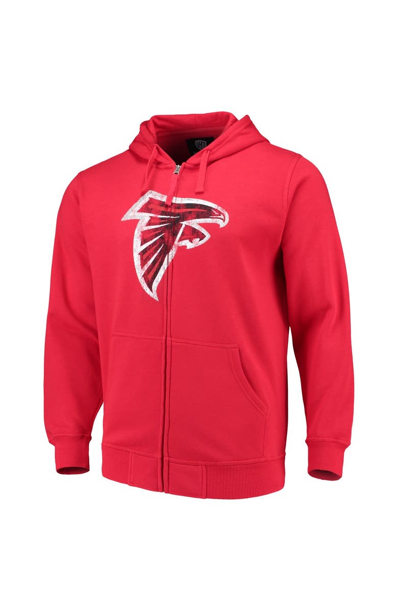 STARTER Men's G-III Sports by Carl Banks Red Atlanta Falcons Primary Logo Full-Zip Hoodie, Alternate, color, 