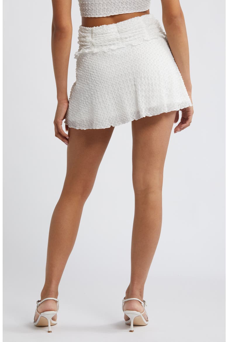 Mila Textured Miniskirt, Alternate, color, SNOW WHITE
