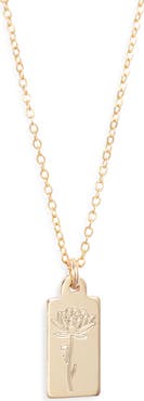Set & Stones Tawney Birth Flower Pendant Necklace