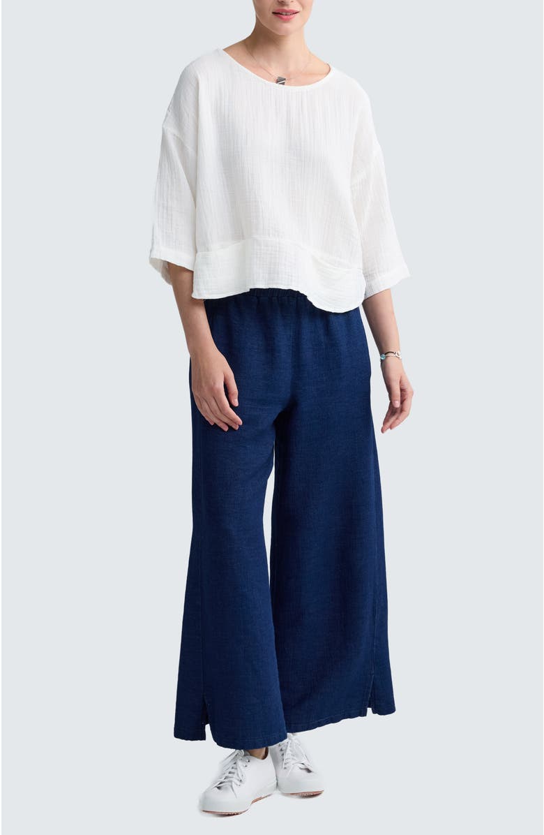 LUUKAA Viola Solid Muslin Blouse, Alternate, color, Ecru