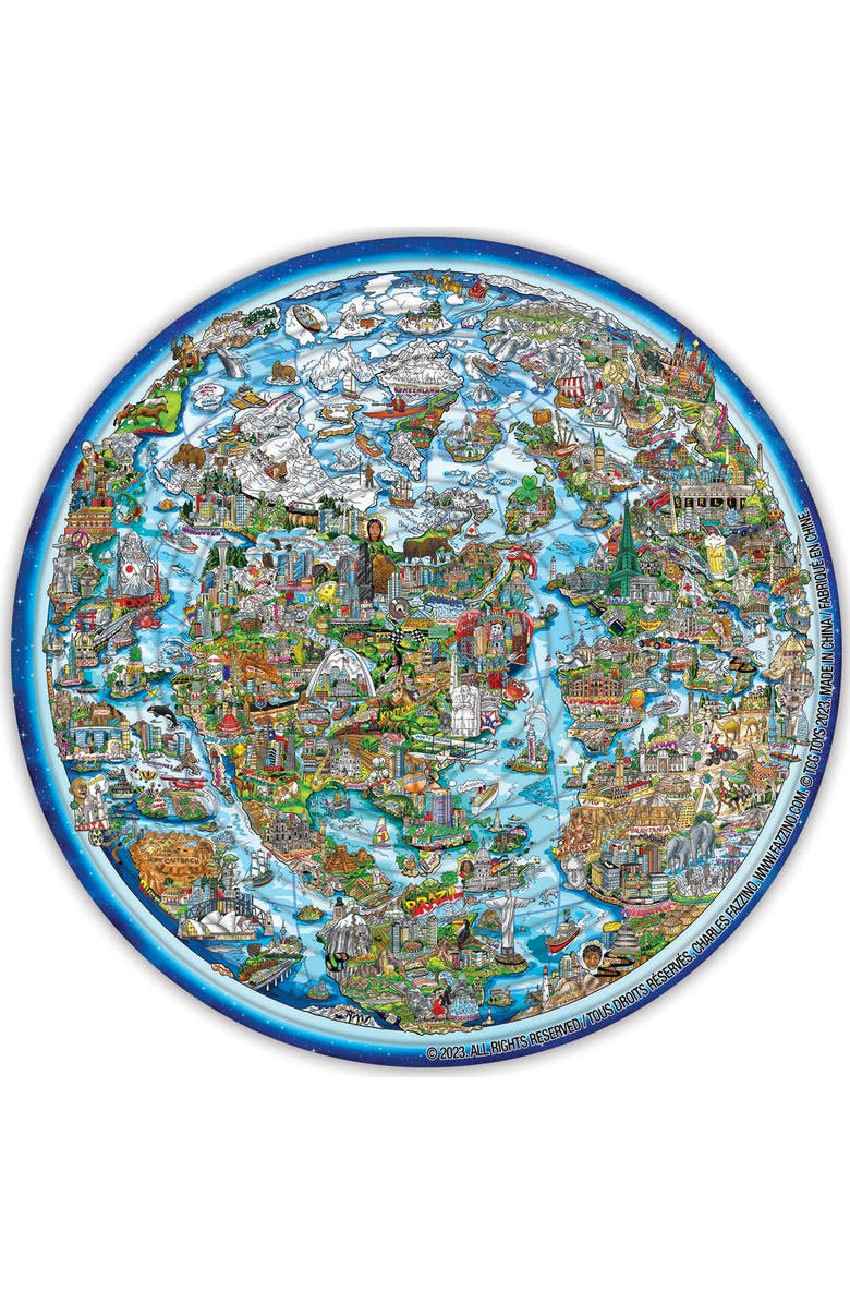 Spin Flip Charles Fazzino 2In1 Doublesided Puzzle, Alternate, color, Multicolored