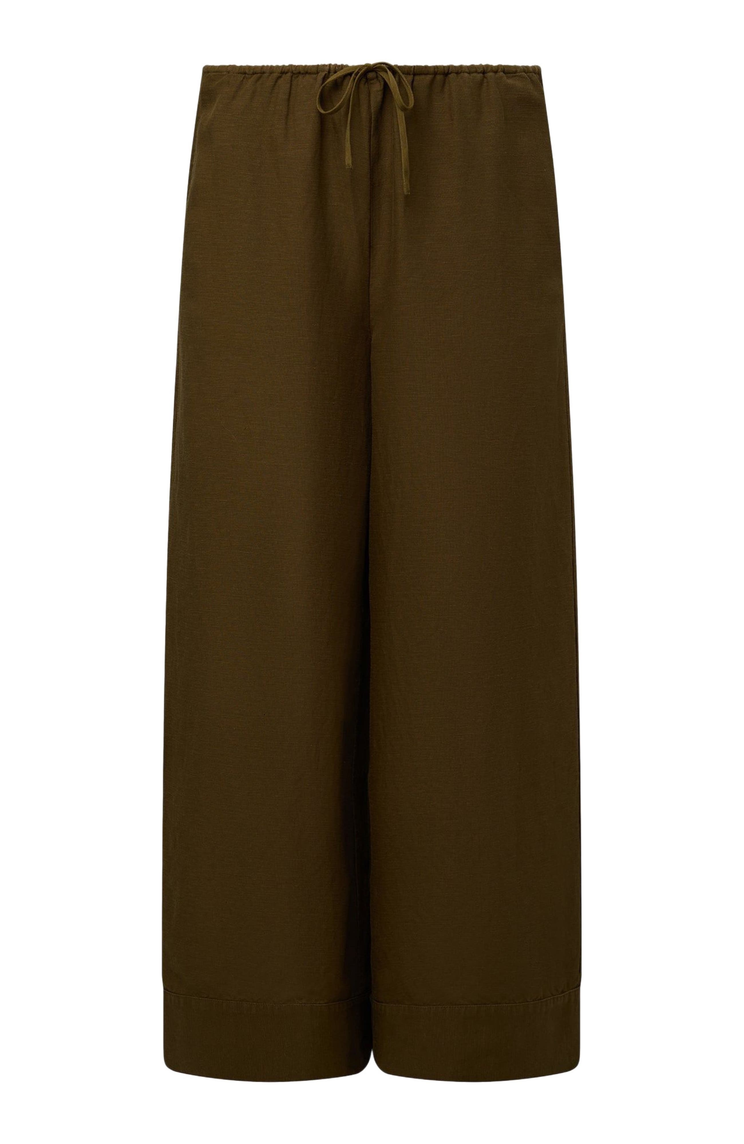 Air Linen Wide Leg Drawstring Pant - image 4