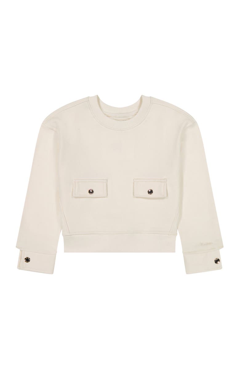 DL1961 Edie Crop Shirt Girls, Main, color, Manilla