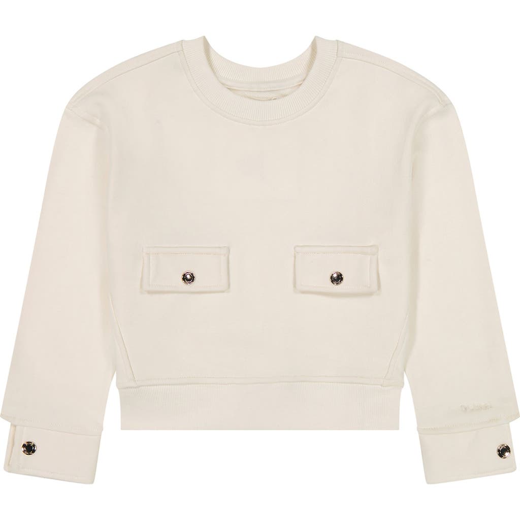 Zzdnu Dl1961 Premium Denim Edie Crop Shirt Girls In Brown