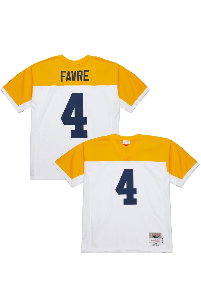 Mitchell & Ness Men's Mitchell & Ness Brett Favre White Green Bay Packers 1994 Legacy Replica Jersey, Main, color, White
