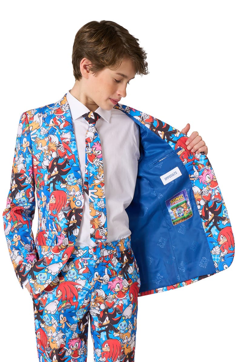 OppoSuits Kids
Sonic the Hedgehog<sup
™</sup
Two-Piece Suit
Tie Set, Alternate, color, Blue Multi